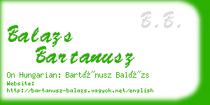 balazs bartanusz business card